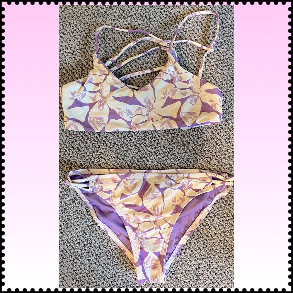 Girls Baylen Two-Piece Swimsuit Lilac Floral